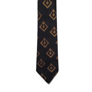 Oak Tree Diamond Pattern Neck Tie